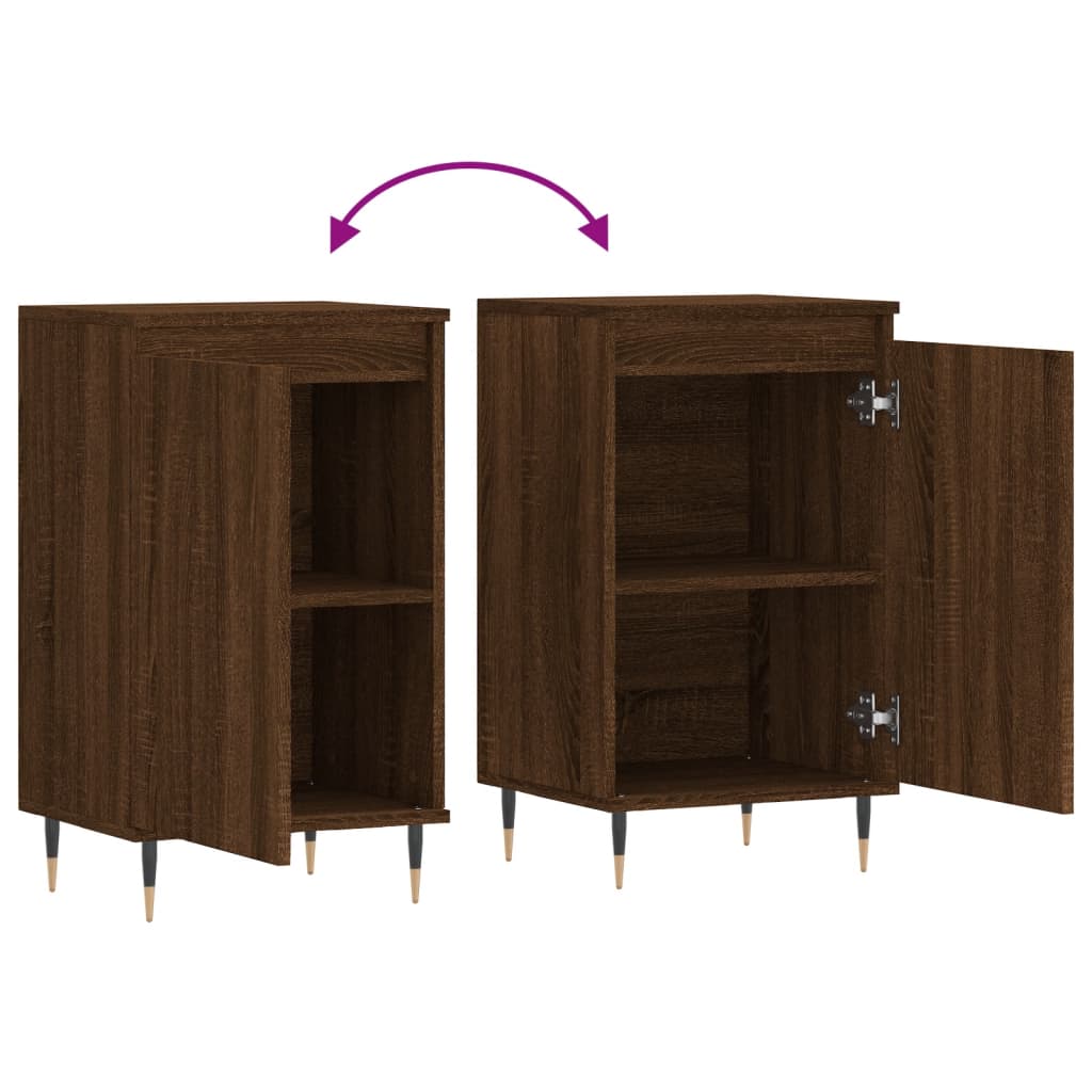 Buffets 2 pcs chêne marron 40x35x70 cm bois d'ingénierie - XIOS