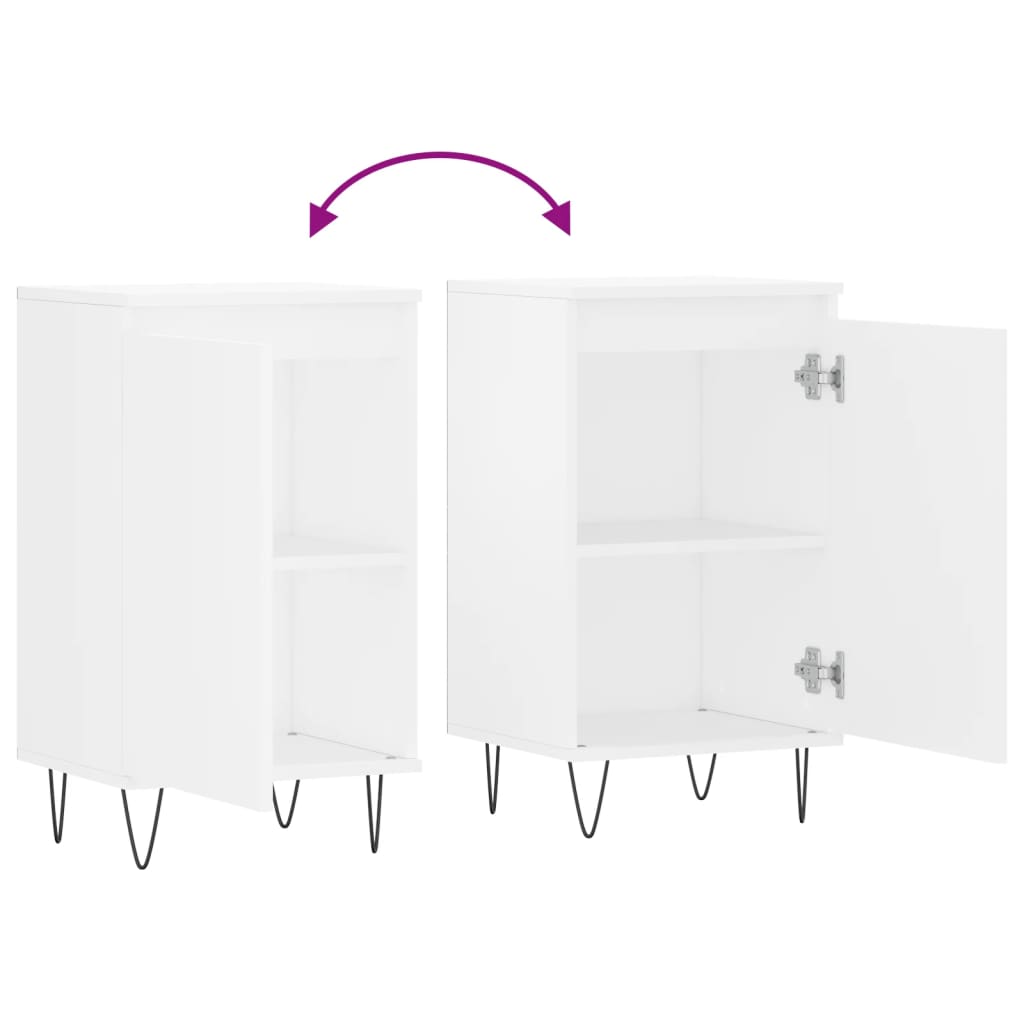 Buffets 2 pcs blanc 40x35x70 cm bois d’ingénierie - XIOS