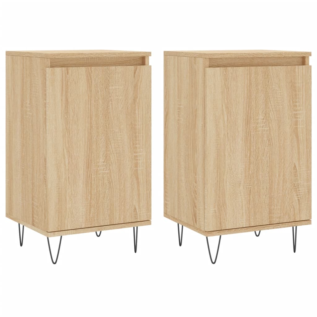Buffets 2 pcs chêne sonoma 40x35x70 cm bois d'ingénierie - XIOS