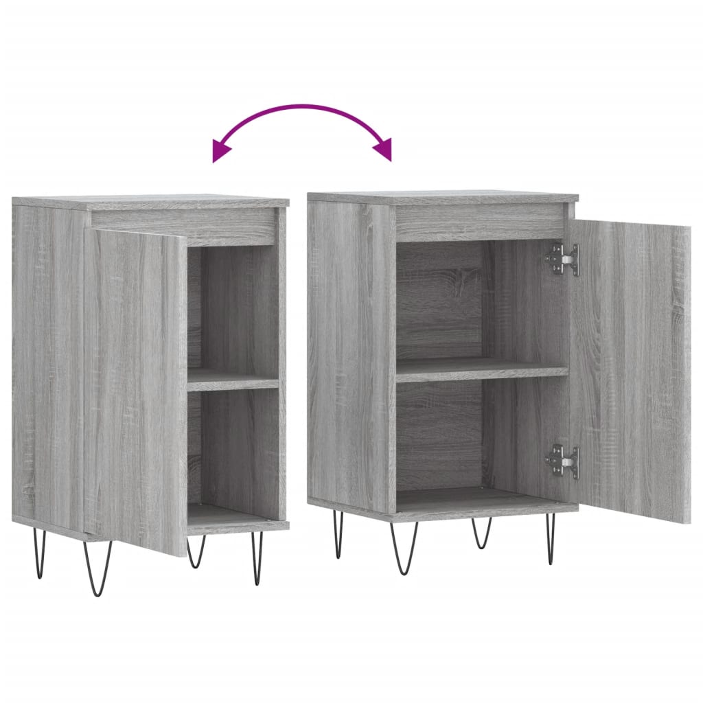 Buffets 2 pcs sonoma gris 40x35x70 cm bois d'ingénierie - XIOS