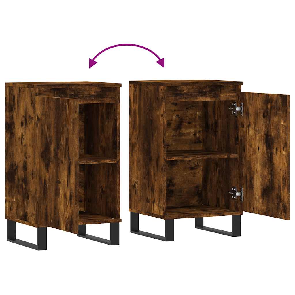 Buffet chêne fumé 40x35x70 cm bois d'ingénierie - XIOS