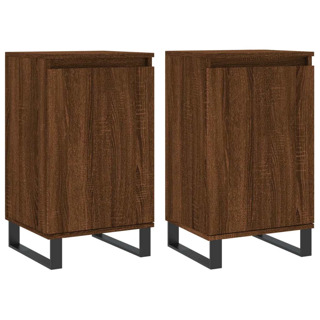 Buffets 2 pcs chêne marron 40x35x70 cm bois d'ingénierie - XIOS