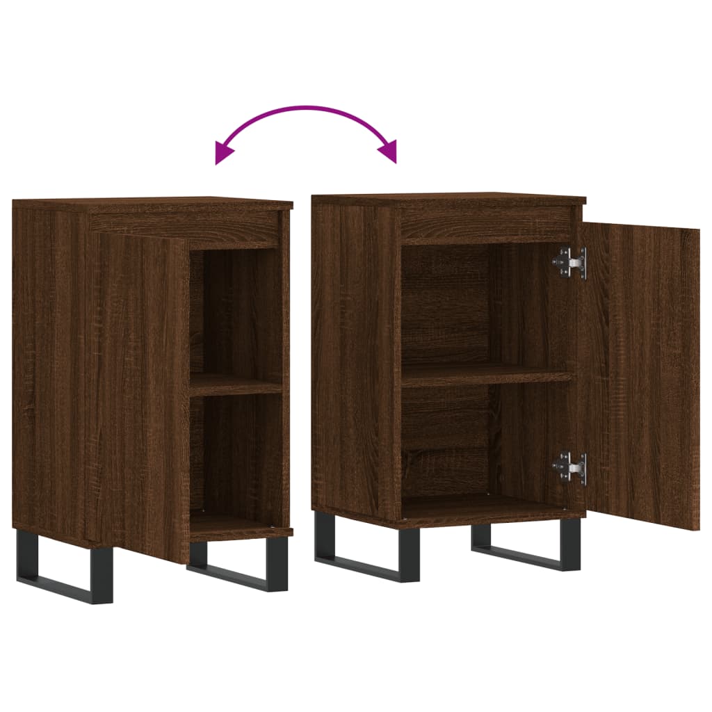 Buffets 2 pcs chêne marron 40x35x70 cm bois d'ingénierie - XIOS