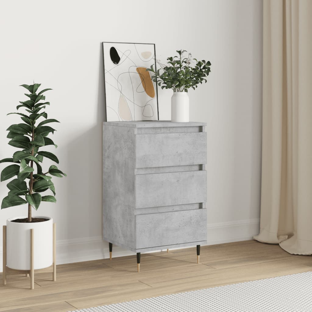 Buffet gris béton 40x35x70 cm bois d'ingénierie - XIOS