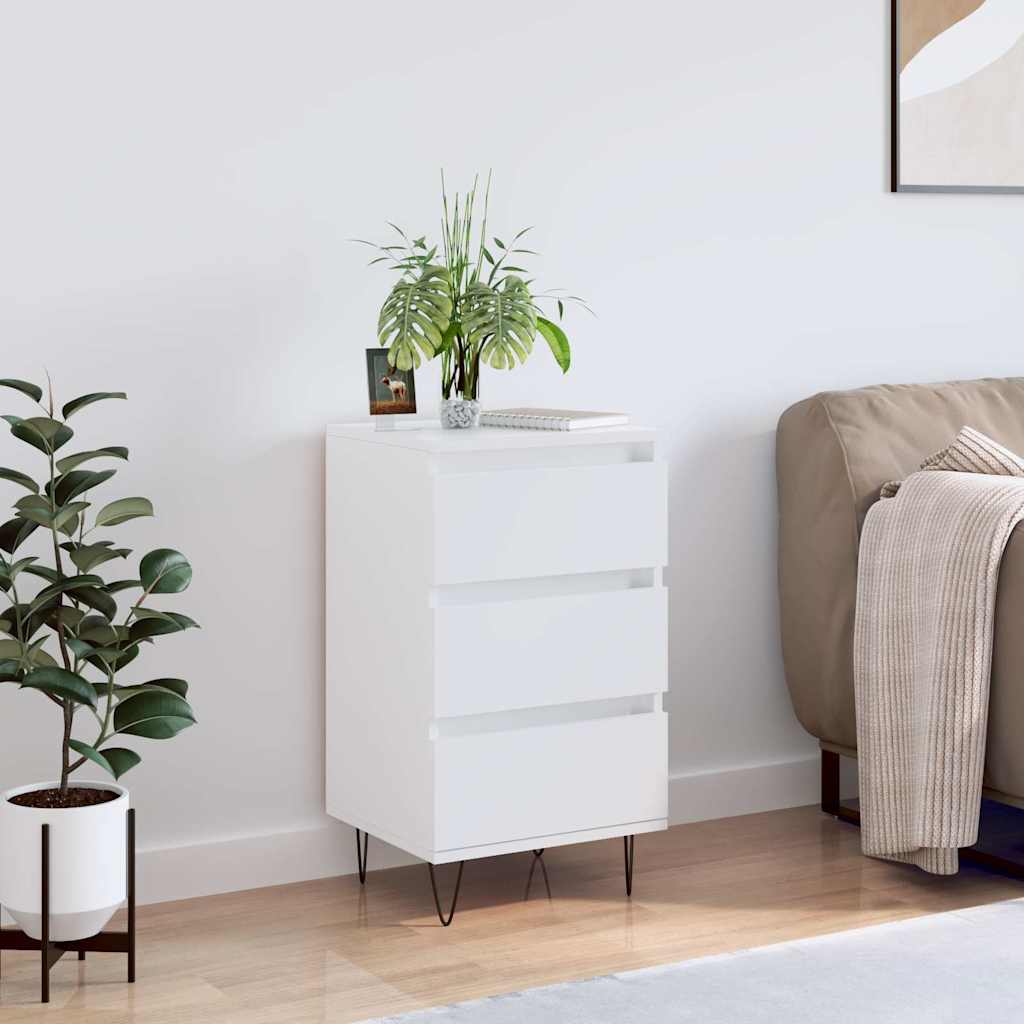 Buffet blanc 40x35x70 cm bois d’ingénierie - XIOS
