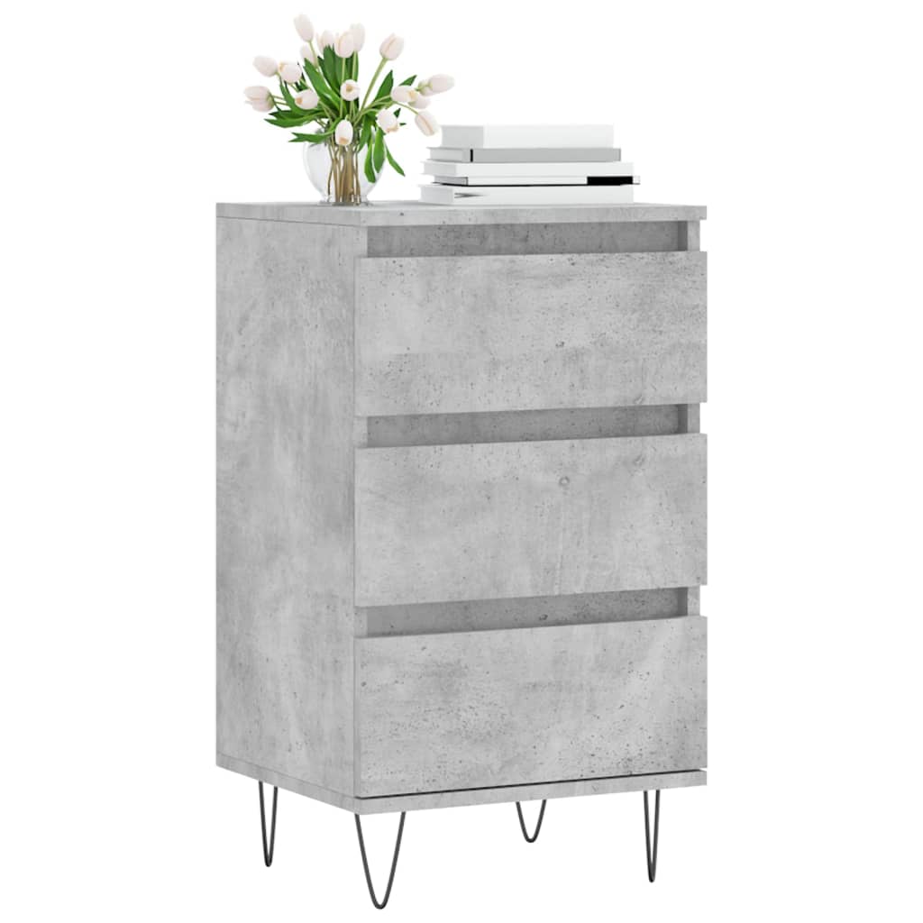 Buffet gris béton 40x35x70 cm bois d'ingénierie - XIOS