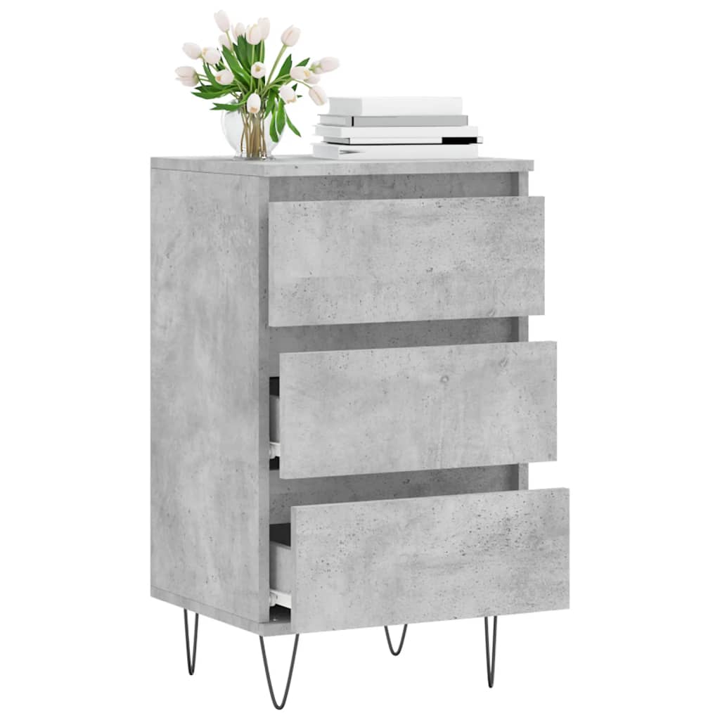 Buffet gris béton 40x35x70 cm bois d'ingénierie - XIOS