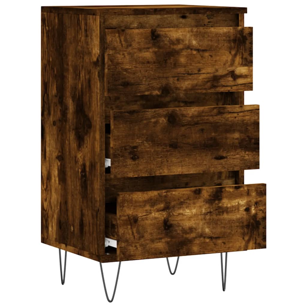 Buffet chêne fumé 40x35x70 cm bois d'ingénierie - XIOS