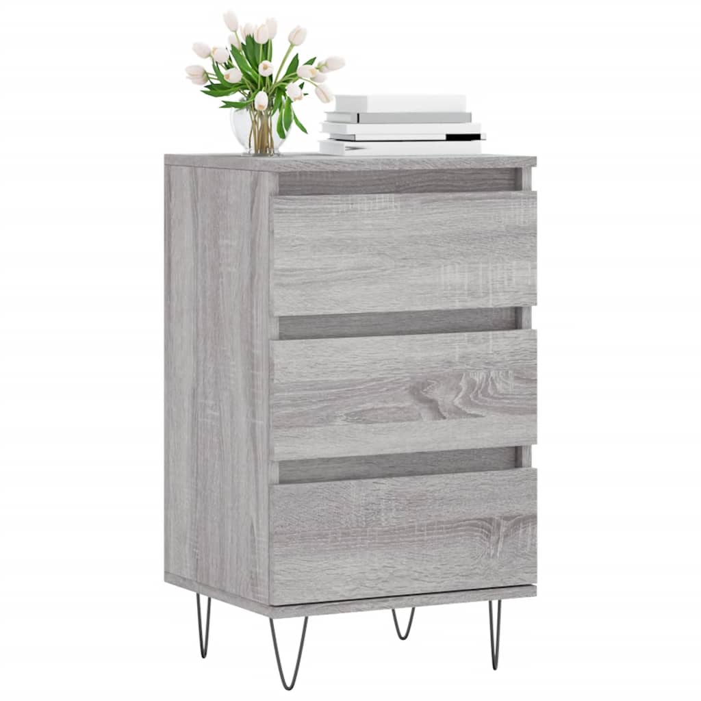 Buffet sonoma gris 40x35x70 cm bois d'ingénierie - XIOS