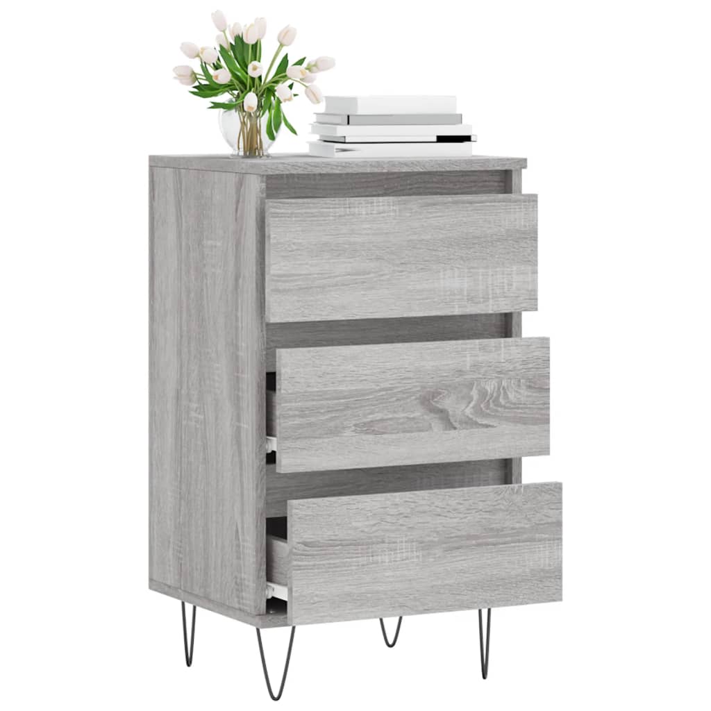 Buffet sonoma gris 40x35x70 cm bois d'ingénierie - XIOS