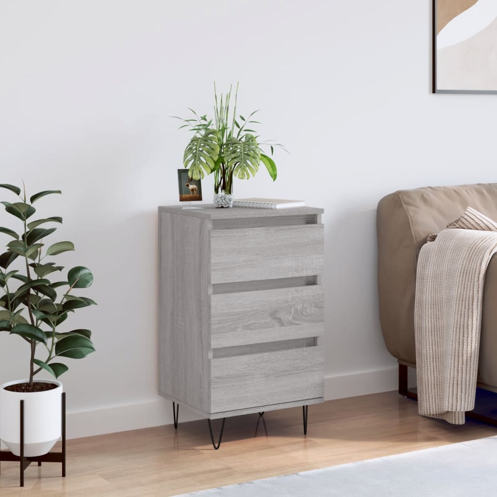 Buffet sonoma gris 40x35x70 cm bois d'ingénierie - XIOS