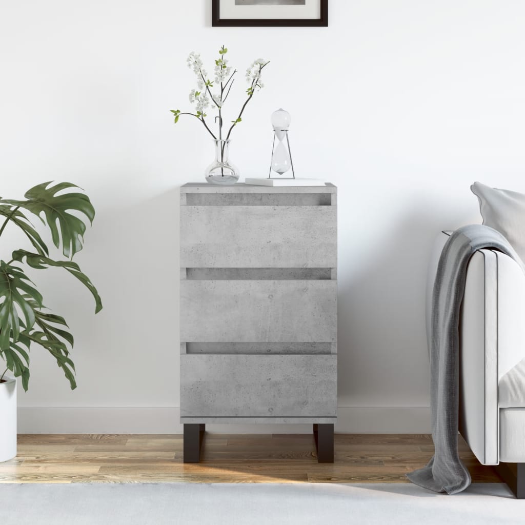 Buffet gris béton 40x35x70 cm bois d'ingénierie - XIOS