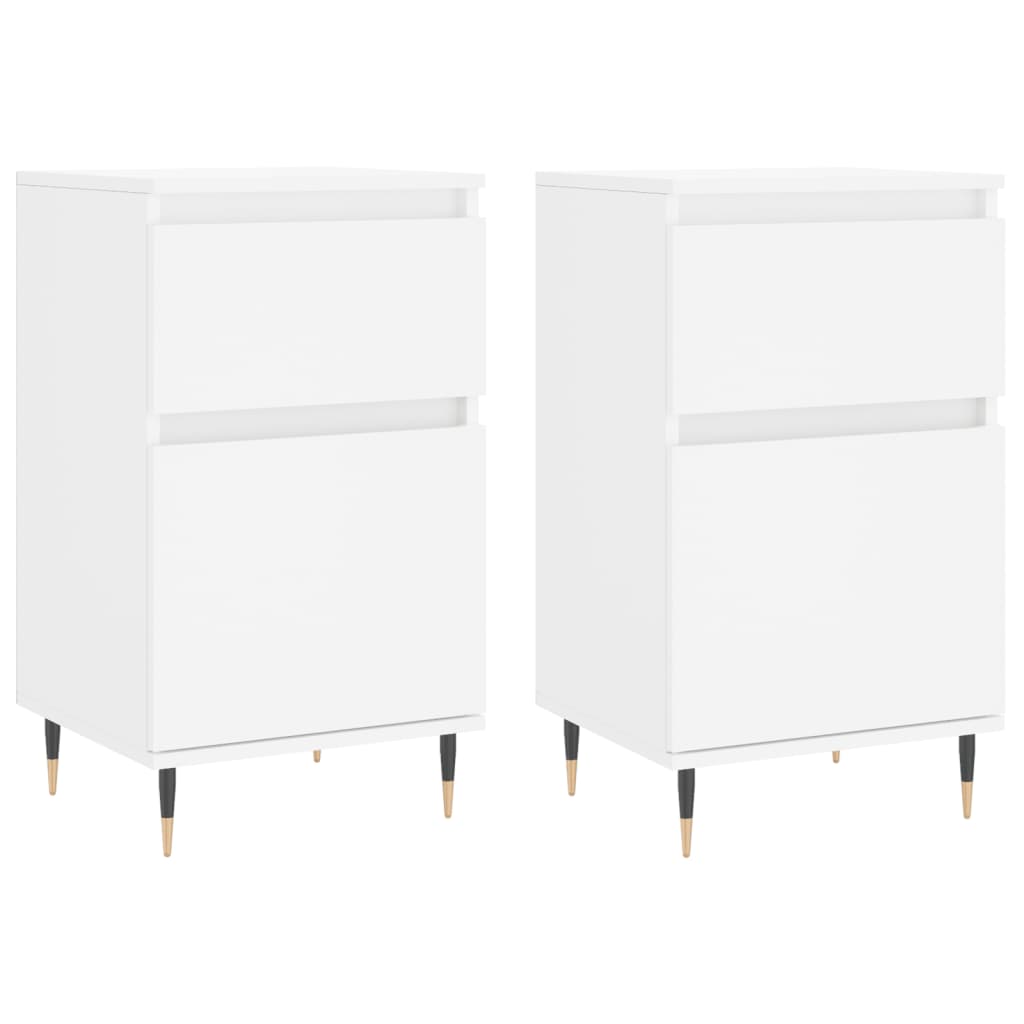 Buffets 2 pcs blanc 40x35x70 cm bois d’ingénierie - XIOS