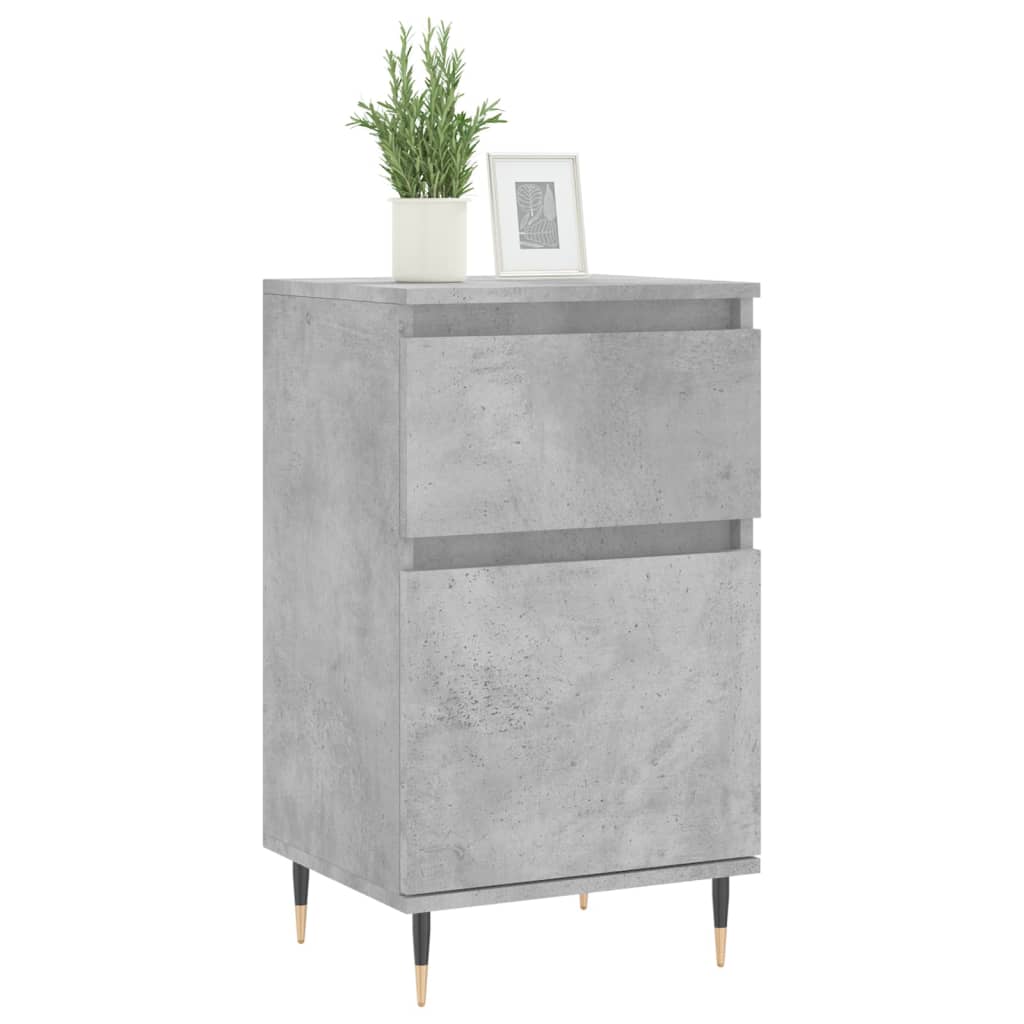 Buffets 2 pcs gris béton 40x35x70 cm bois d'ingénierie - XIOS