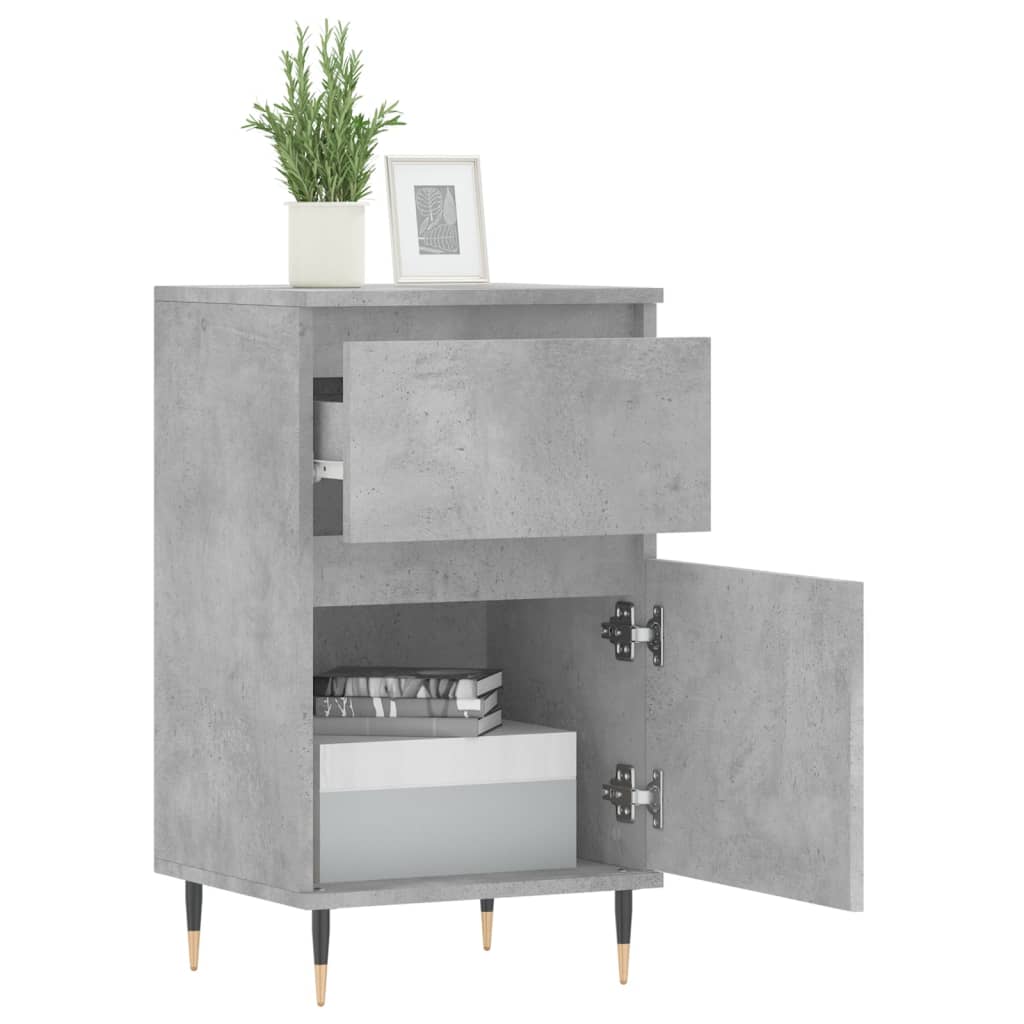 Buffets 2 pcs gris béton 40x35x70 cm bois d'ingénierie - XIOS