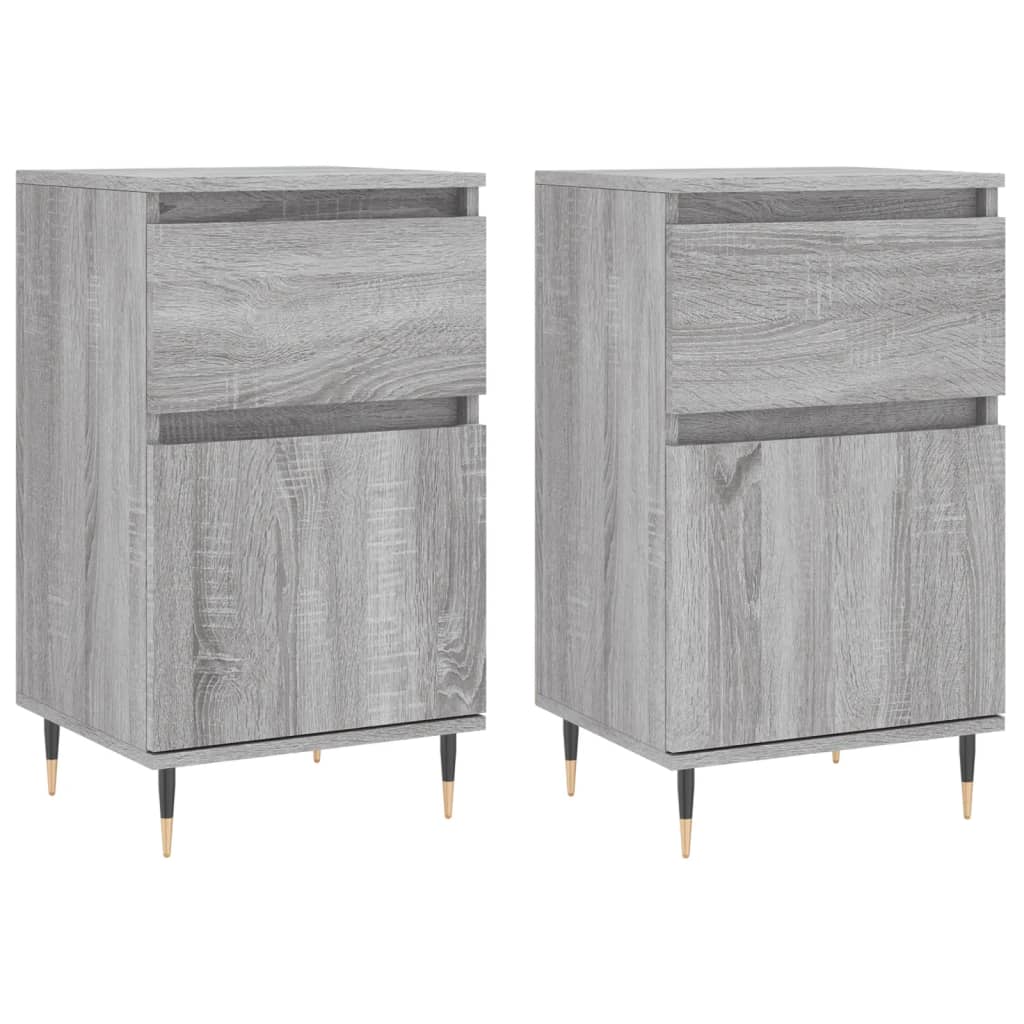 Buffets 2 pcs sonoma gris 40x35x70 cm bois d'ingénierie - XIOS