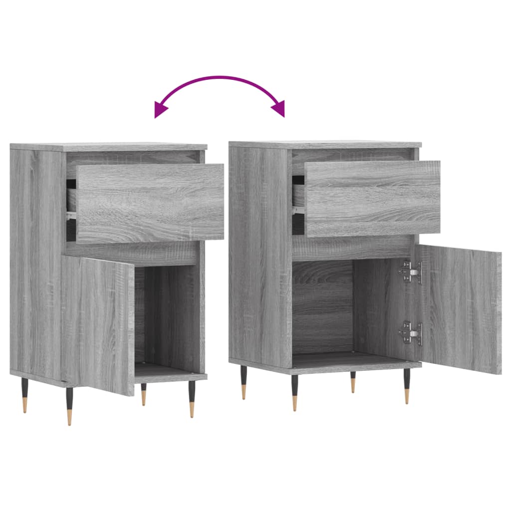 Buffets 2 pcs sonoma gris 40x35x70 cm bois d'ingénierie - XIOS