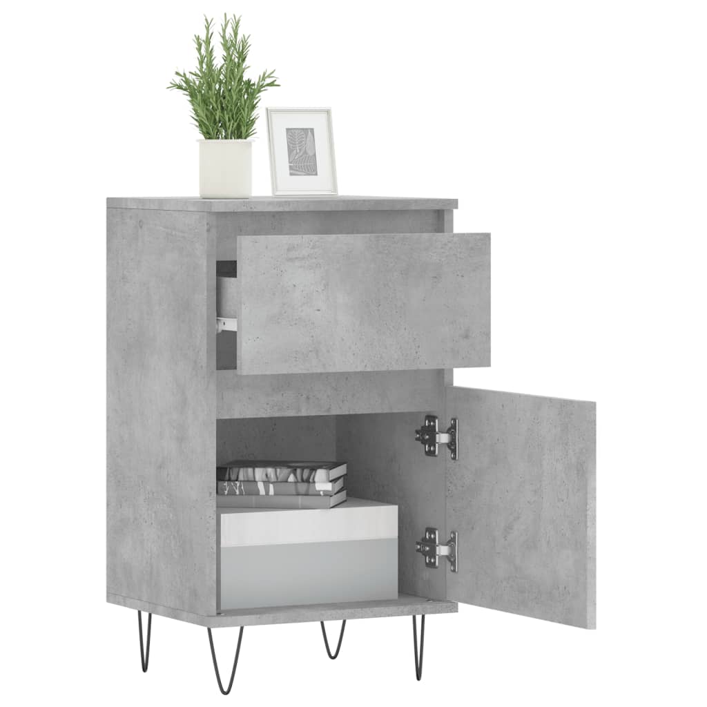 Buffet gris béton 40x35x70 cm bois d'ingénierie - XIOS