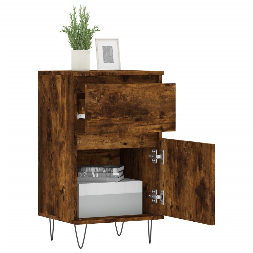 Buffet chêne fumé 40x35x70 cm bois d'ingénierie - XIOS