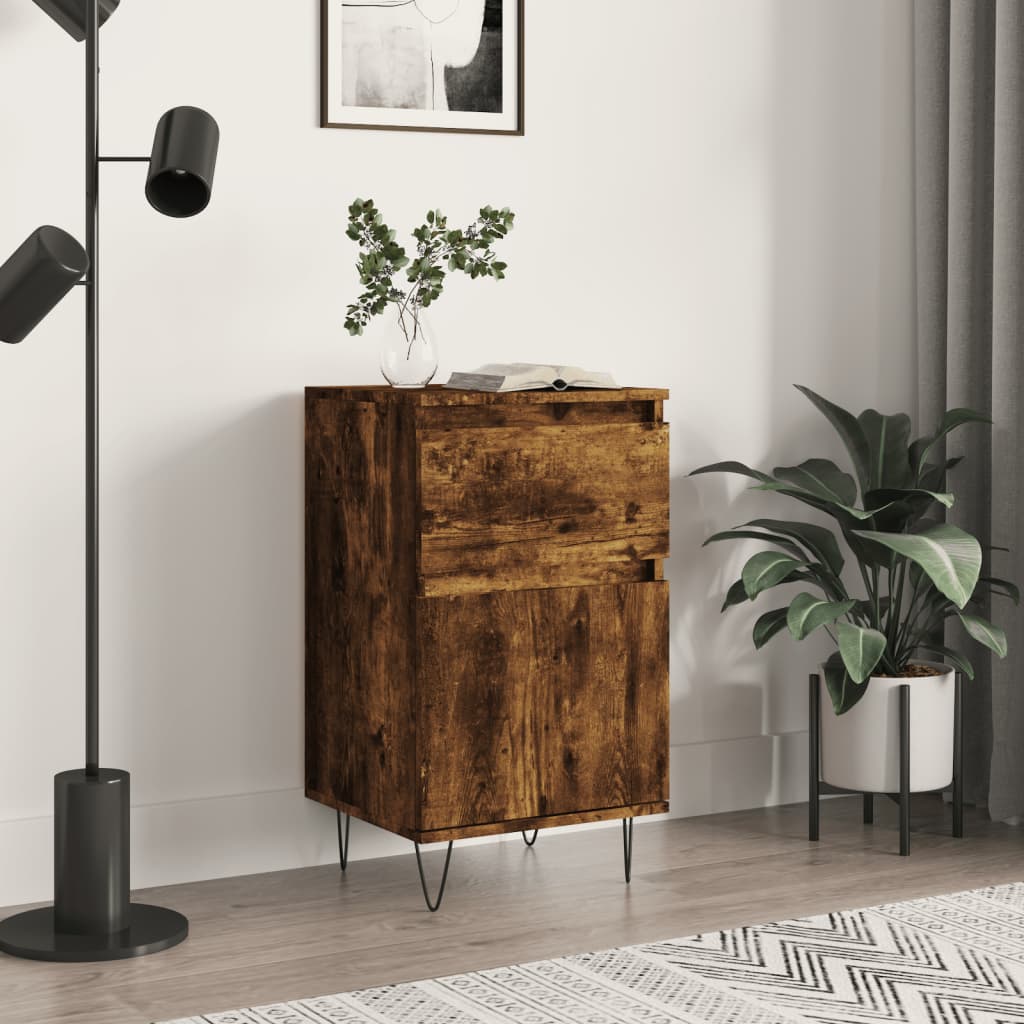 Buffet chêne fumé 40x35x70 cm bois d'ingénierie - XIOS