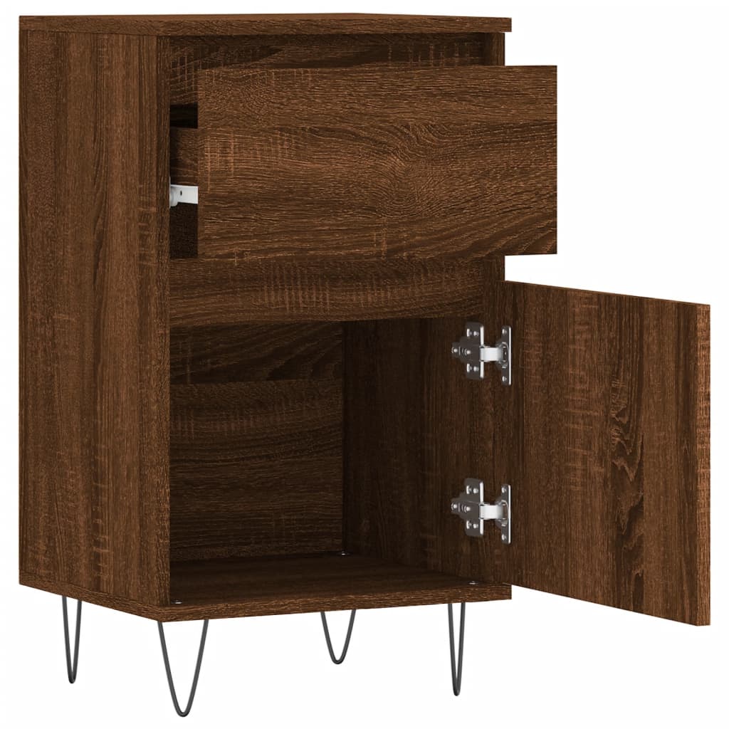 Buffets 2 pcs chêne marron 40x35x70 cm bois d'ingénierie - XIOS