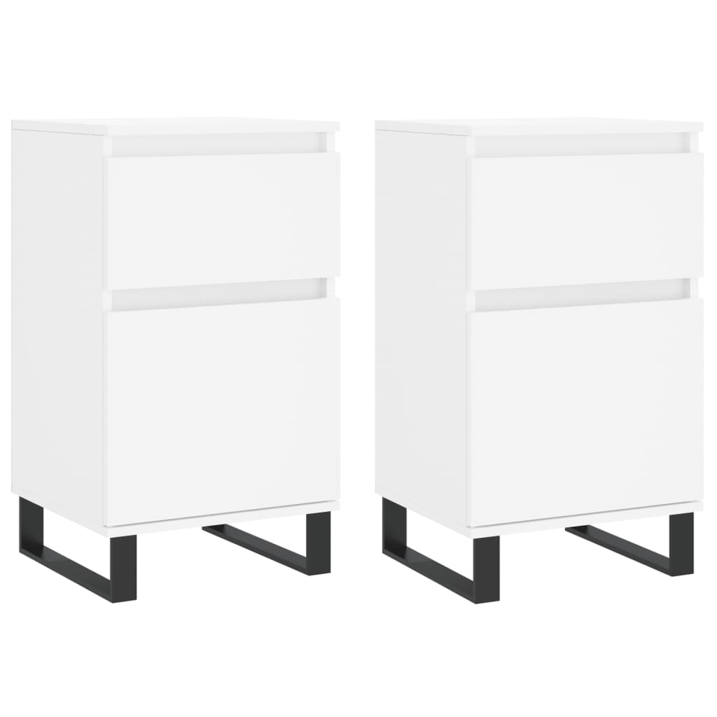 Buffets 2 pcs blanc 40x35x70 cm bois d’ingénierie - XIOS