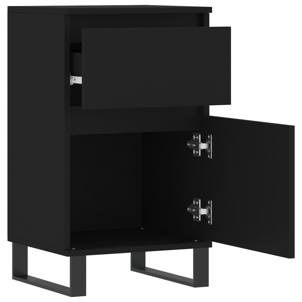 Buffets 2 pcs noir 40x35x70 cm bois d’ingénierie - XIOS