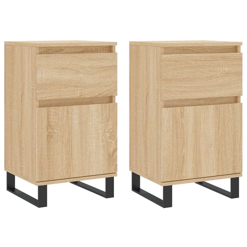 Buffets 2 pcs chêne sonoma 40x35x70 cm bois d'ingénierie - XIOS