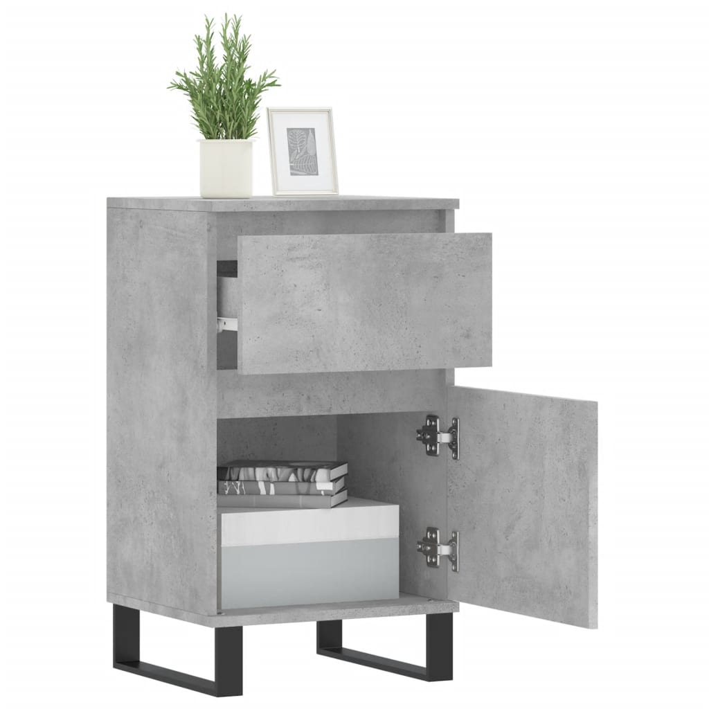 Buffet gris béton 40x35x70 cm bois d'ingénierie - XIOS
