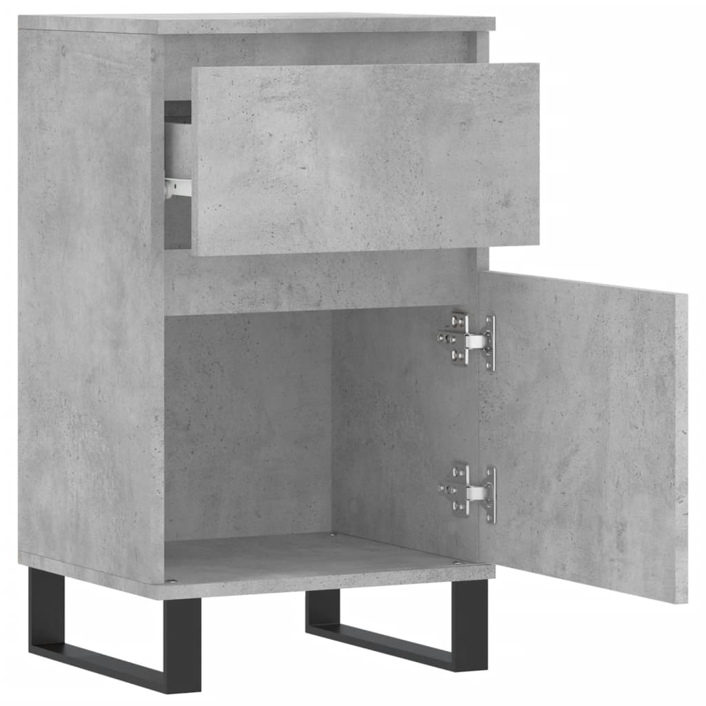 Buffets 2 pcs gris béton 40x35x70 cm bois d'ingénierie - XIOS