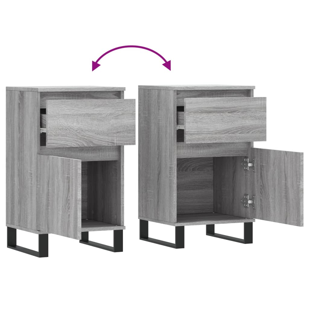 Buffet sonoma gris 40x35x70 cm bois d'ingénierie - XIOS