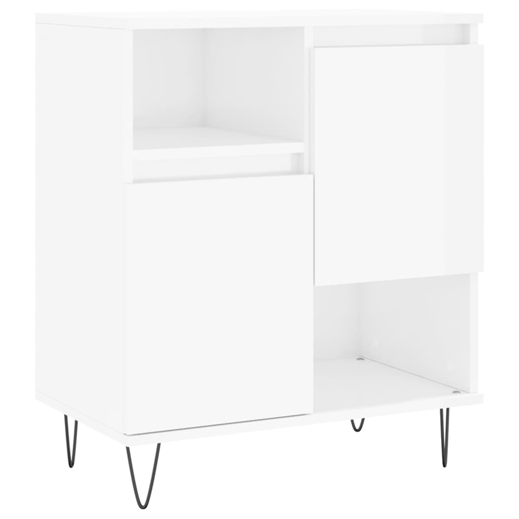 Buffet Blanc brillant 60x35x70 cm Bois d'ingénierie - XIOS