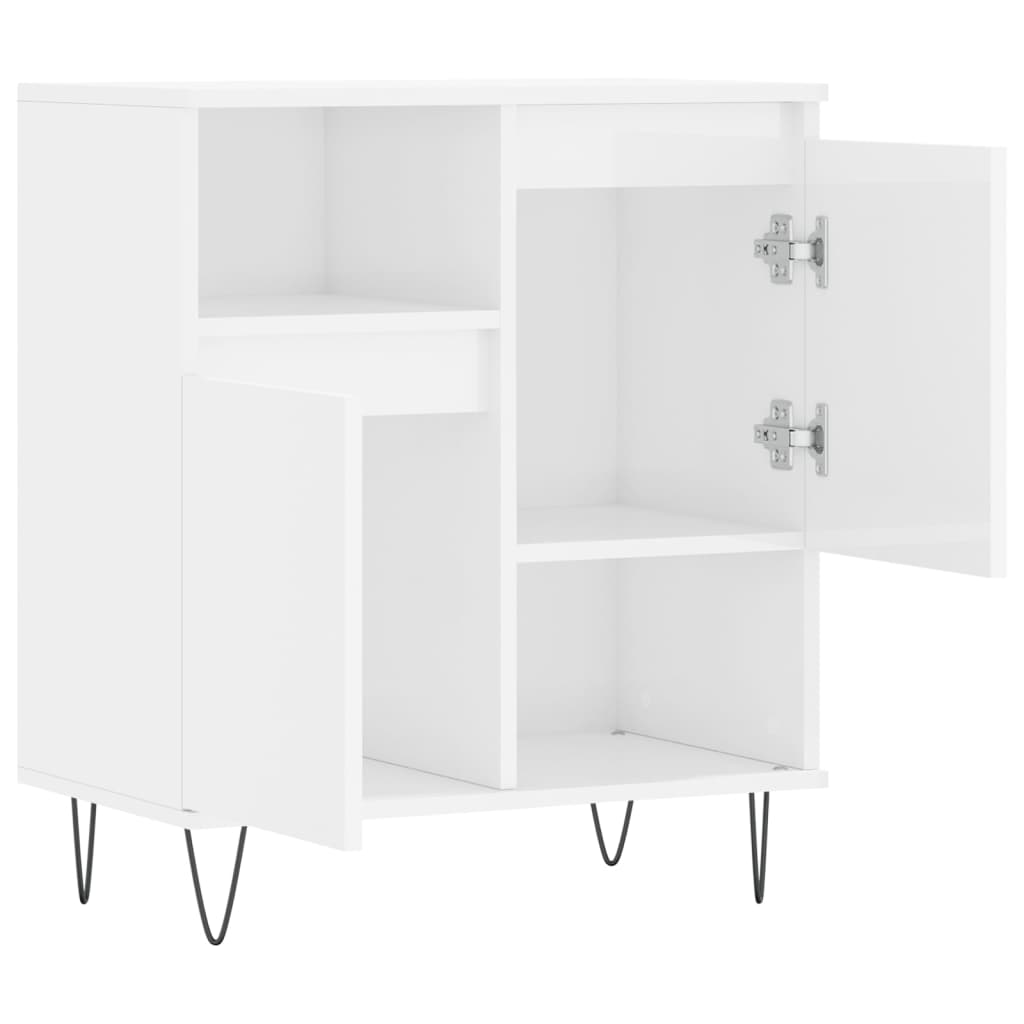 Buffet Blanc brillant 60x35x70 cm Bois d'ingénierie - XIOS