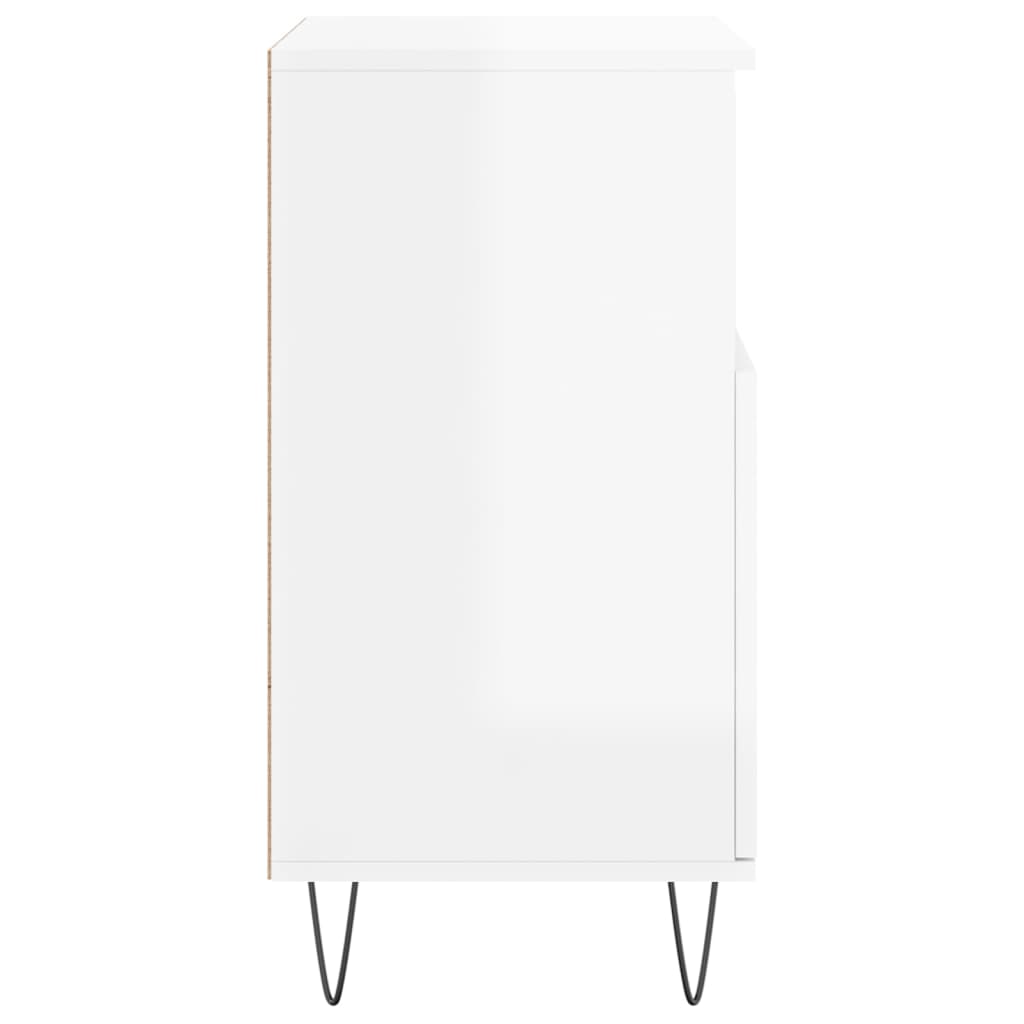 Buffet Blanc brillant 60x35x70 cm Bois d'ingénierie - XIOS