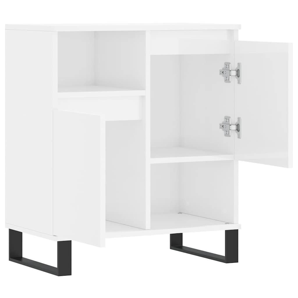 Buffet Blanc brillant 60x35x70 cm Bois d'ingénierie - XIOS
