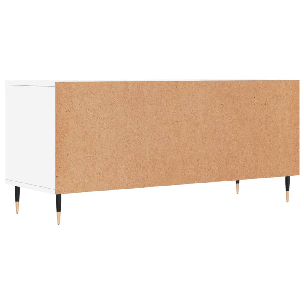 Meuble TV blanc 100x34,5x44,5 cm bois d'ingénierie - XIOS