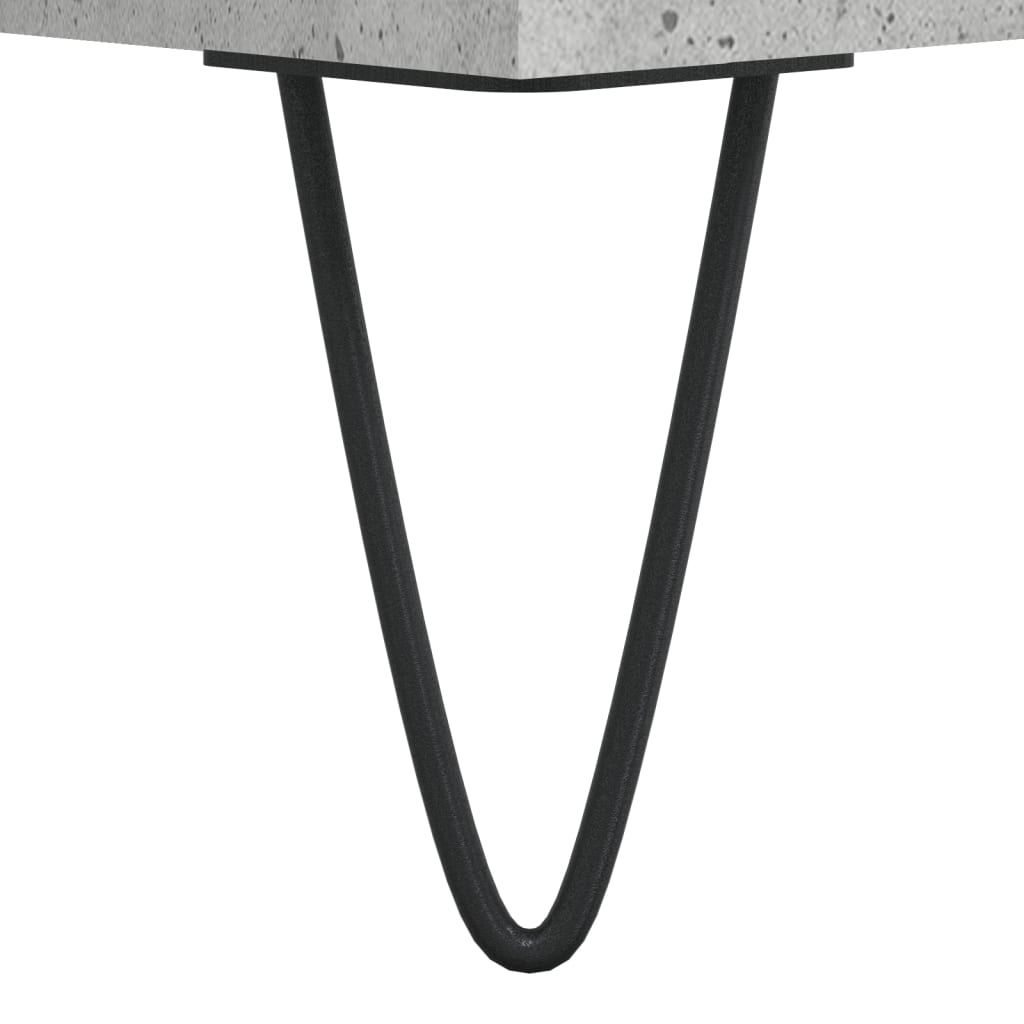Meuble TV gris béton 100x34,5x44,5 cm bois d'ingénierie - XIOS