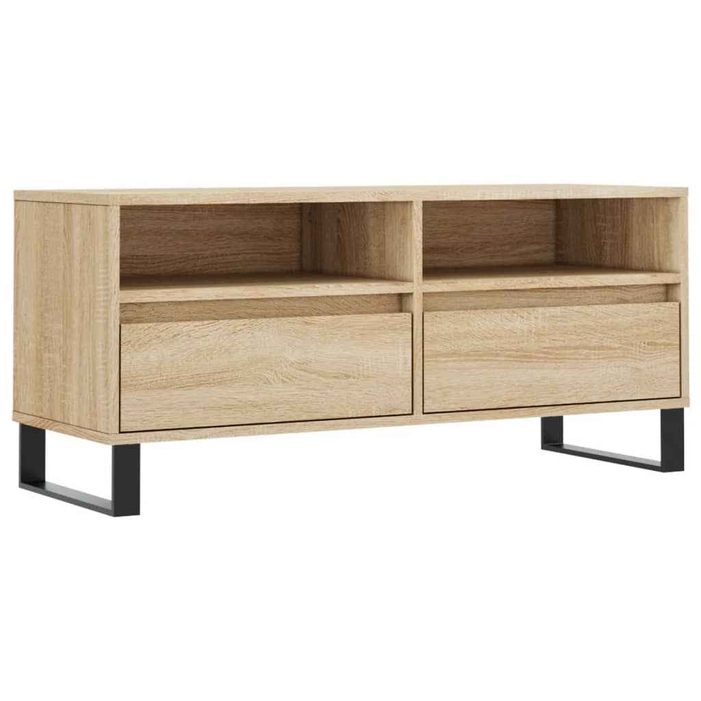 Meuble TV chêne sonoma 100x34,5x44,5 cm bois d'ingénierie - XIOS