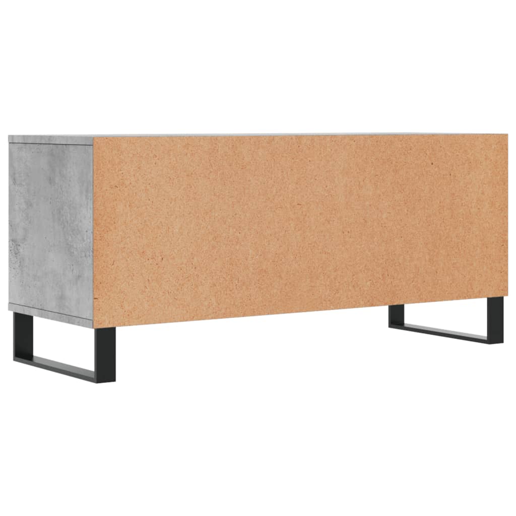 Meuble TV gris béton 100x34,5x44,5 cm bois d'ingénierie - XIOS