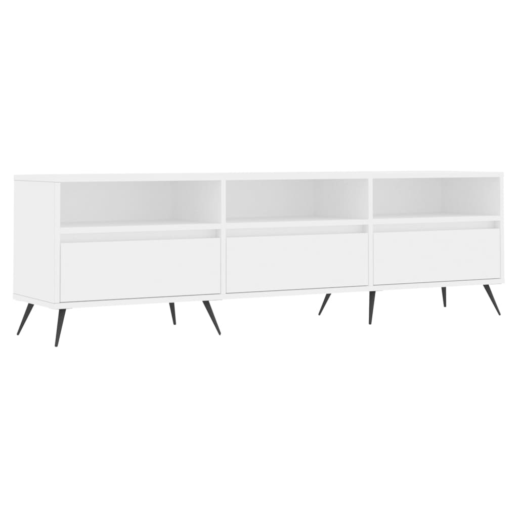 Meuble TV blanc 150x30x44,5 cm bois d'ingénierie - XIOS