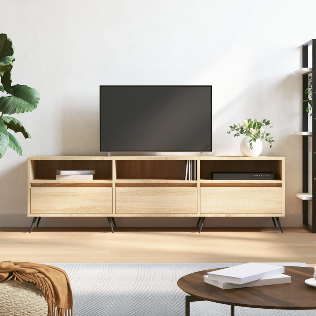 Meuble TV chêne sonoma 150x30x44,5 cm bois d'ingénierie - XIOS