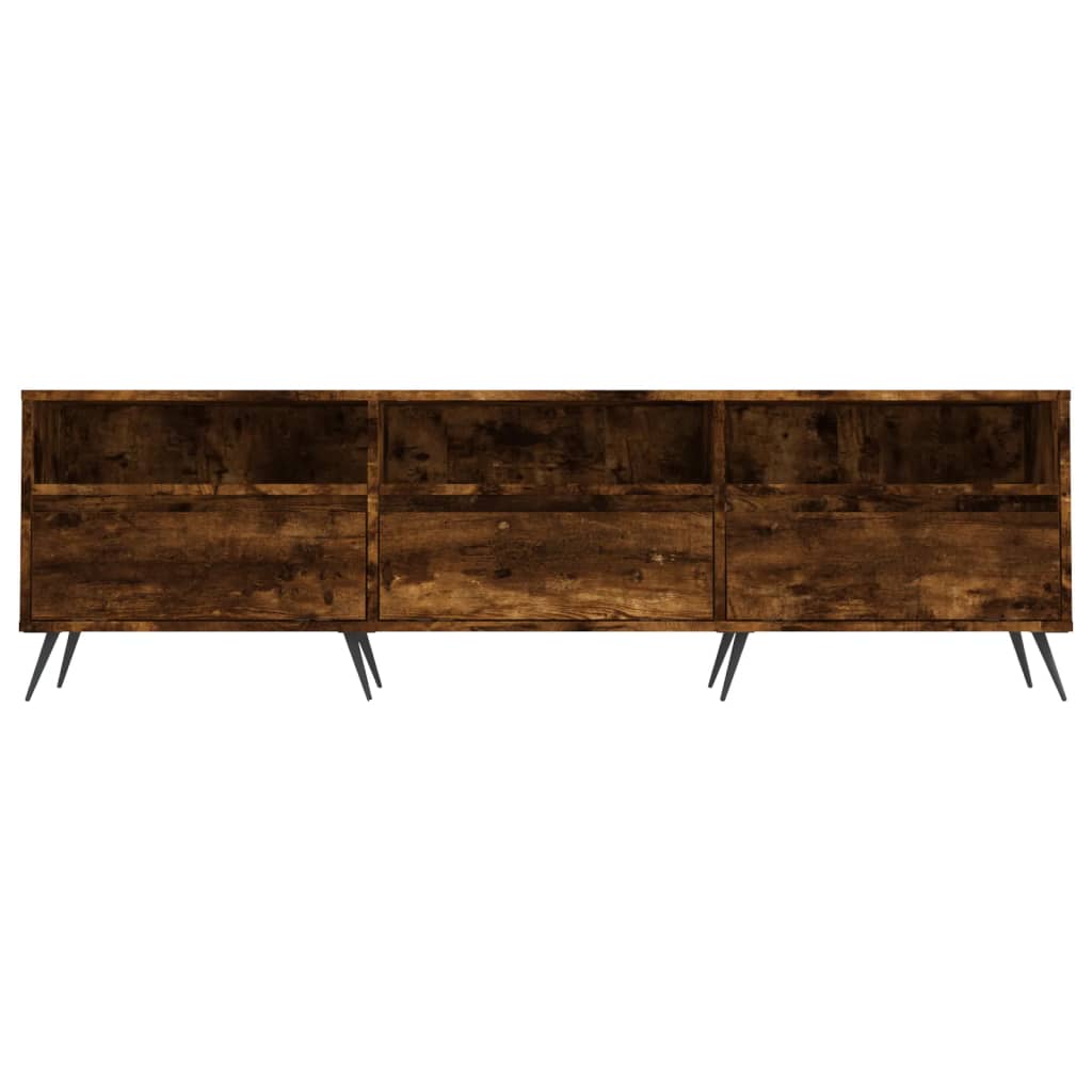 Meuble TV chêne fumé 150x30x44,5 cm bois d'ingénierie - XIOS