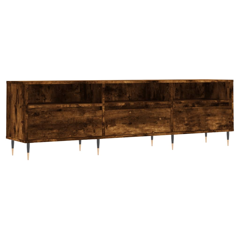 Meuble TV chêne fumé 150x30x44,5 cm bois d'ingénierie - XIOS