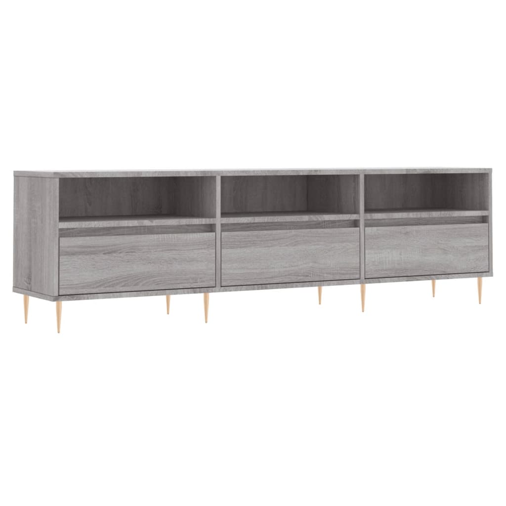 Meuble TV sonoma gris 150x30x44,5 cm bois d'ingénierie - XIOS
