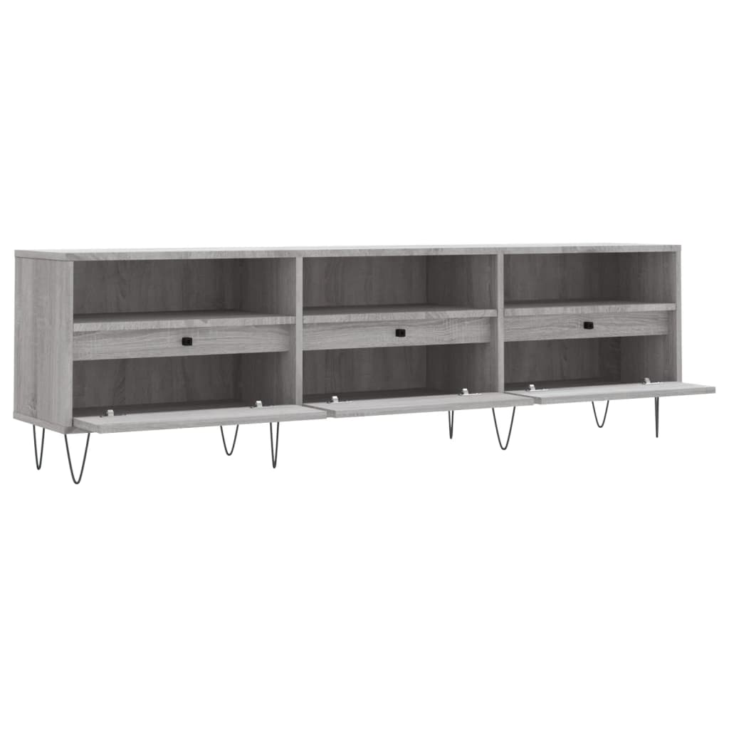 Meuble TV sonoma gris 150x30x44,5 cm bois d'ingénierie - XIOS