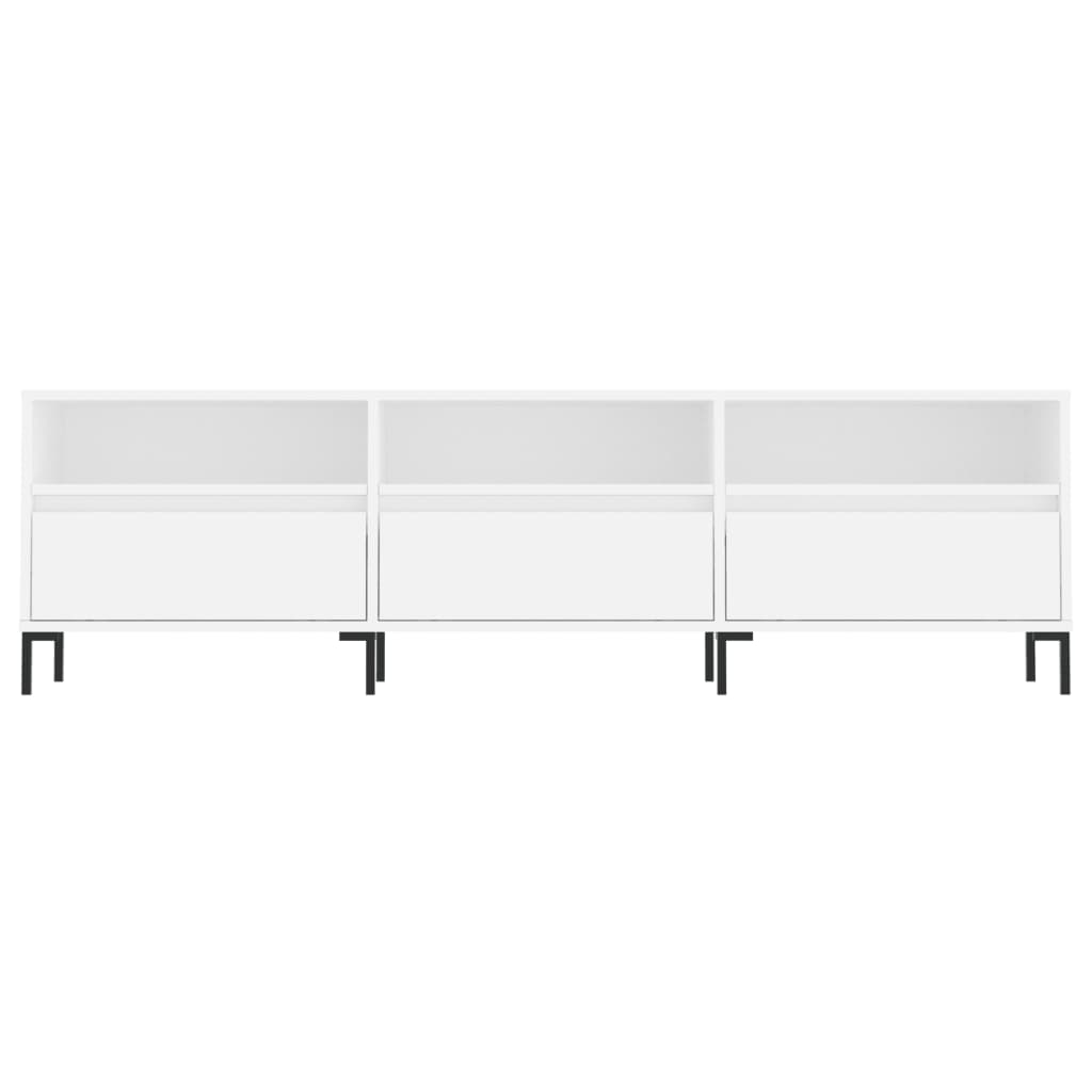 Meuble TV blanc 150x30x44,5 cm bois d'ingénierie - XIOS