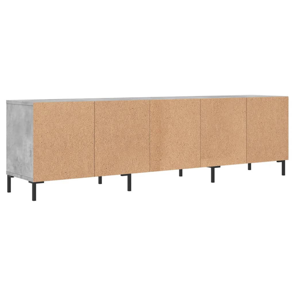 Meuble TV gris béton 150x30x44,5 cm bois d'ingénierie - XIOS