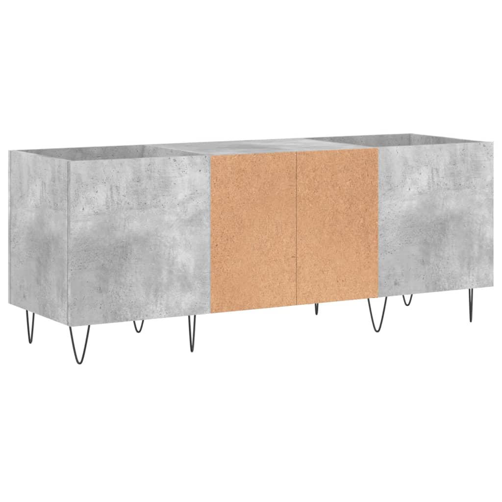 Armoire à disques gris béton 121x38x48 cm bois d'ingénierie - XIOS