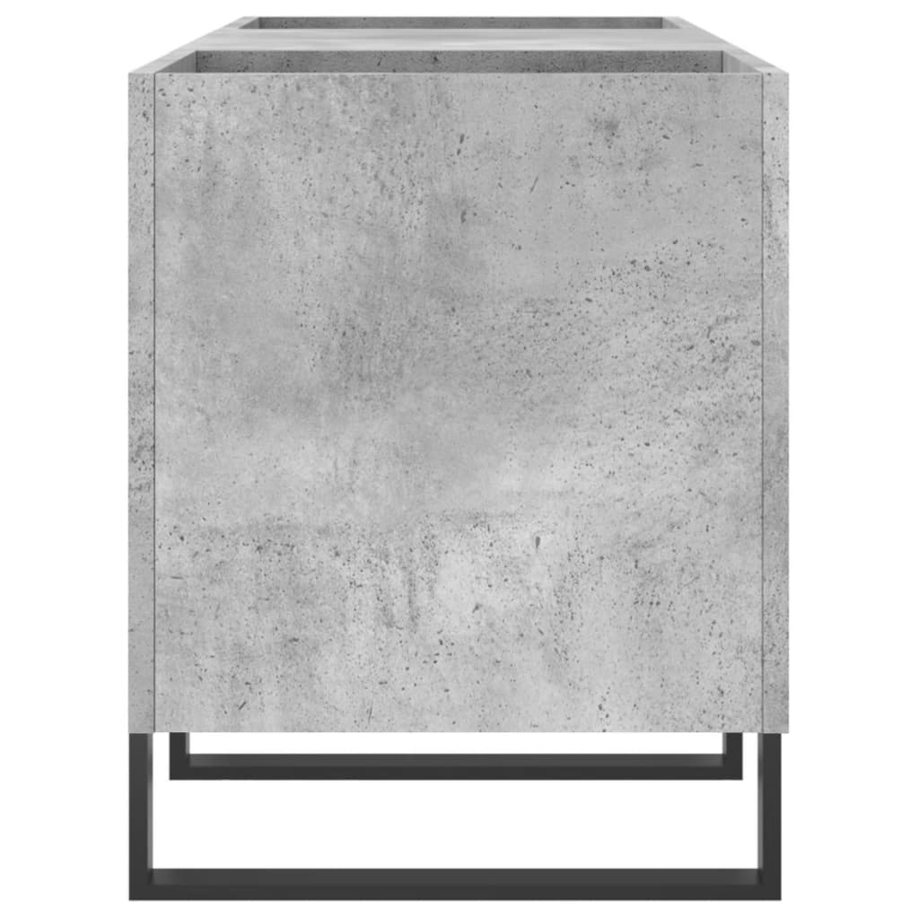 Armoire à disques gris béton 121x38x48 cm bois d'ingénierie - XIOS