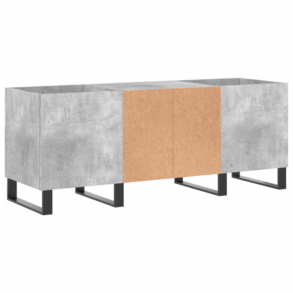 Armoire à disques gris béton 121x38x48 cm bois d'ingénierie - XIOS